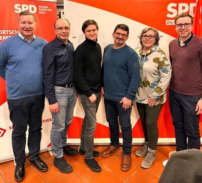 v.l.n.r: Karl-Heinz Hagenmeier, Martin Gern, Mika Demant, Rainer Zeisel, Elke Krämer und Christian Holzer